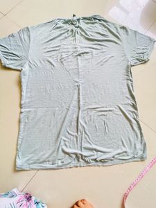 Light Sea Green Colour Tshirt For Men