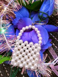 Elegant Pearl Mini Bag Keychain