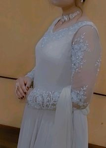 Elegant Lace Sleeve Gown