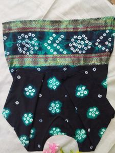 Black Kurta with Bandhani Print