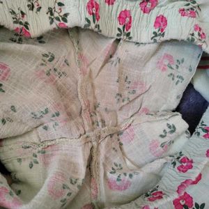 Women's Floral Print Cotton Shorts