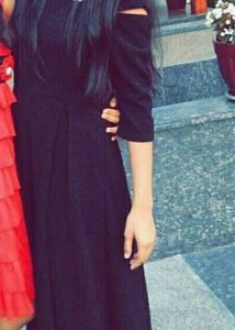 sparkly Chic Black Cold Shoulder Dress