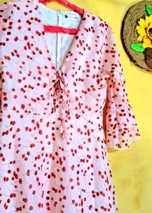 Pink Mini Flared Dress