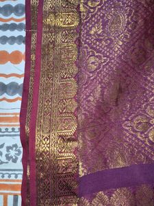 Elegant Purple Silk Saree