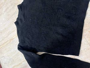 Black Knit Mock Neck Sweater