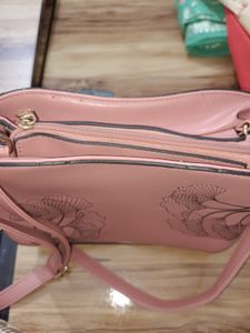 Cute Pink &amp; Blue Floral Crossbody Bag