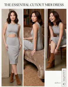 The Essential Cutout Midi Dress