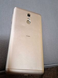 Lava White Smartphone with Cracked Screen