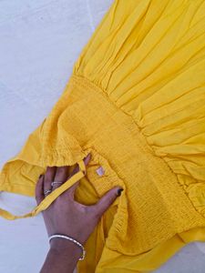 Tiered Yellow Maxi Sundress