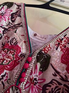 Elegant Floral Kurta Set with Dupatta