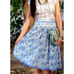 Indie Print Midi Skirt