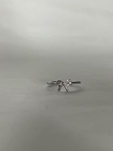 Cute Bow Ring with Crystal Accent