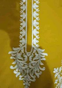 Mustard Yellow Embroidered Kurti 🌙