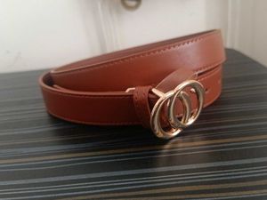 Stylish Brown Belt with Gold Buckle