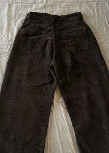 Brown Corduroy Wide Leg Pants