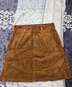 Corduroy A-Line Skirt