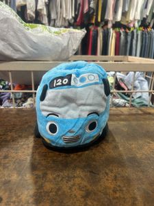 Blue Plush Bus Toy