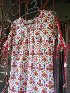 Anouk Cotton Beautiful Kurta With Stylish Sleeves