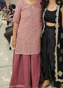 Embellished Kurta with Palazzo Set
