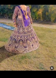 Royal Purple Designer Lehenga with fully handwork