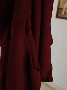 Maroon Jumpsuit + Glitter Crop Jacket