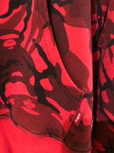 AAPE BAPE Red Camo Hoodie