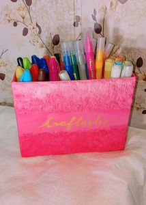 Handmade Textured desk organiser/pen holder