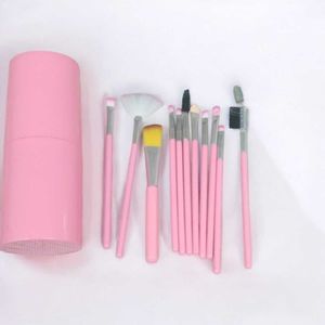 Pink Makeup Brush Set with Case