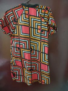 Stylish Geometric Print Kurta