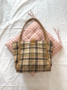 Tweed Plaid Handbag
