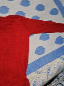 Red Long Sleeve Top
