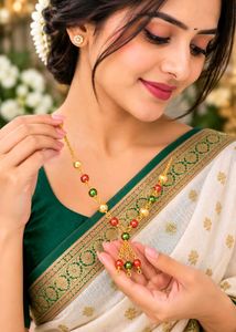 Gold Tone Beaded Necklace