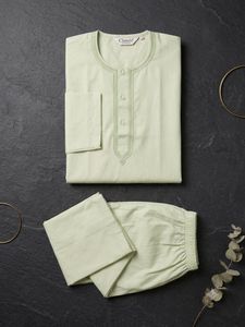 Men's Light Green Kurta Set