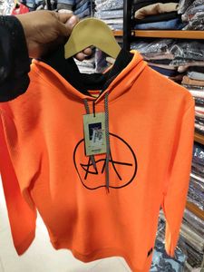 Men's Orange Graphic Hoodie