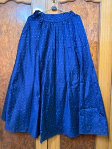 Elegant Blue Polka Dot Skirt