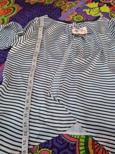 Chic Striped Tie-Neck Blouse