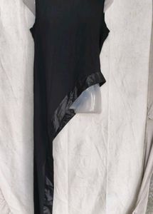 5206. Asymmetrical Black Tunic Top