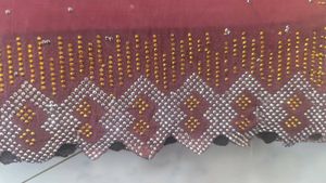 Brand New Maroon Stone Work Saree