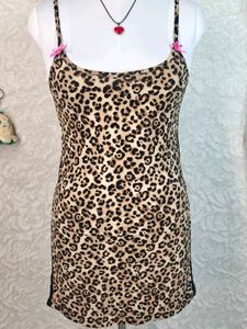 Leopard Print Slip Dress