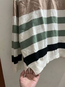 Striped V-Neck Regular Sweater