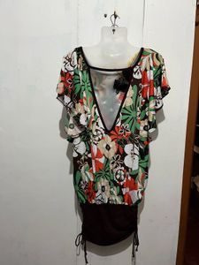 Floral Print Dolman Sleeve Top