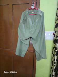 Light Green Crinkle Palazzos
