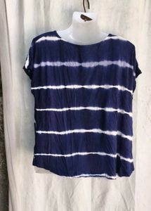 Stylish Tie-Dye Knot Front Top