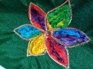 Elegant Green Saree with Floral Embroidery