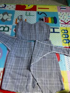 Cute Plaid Crop Top and Skirt Set