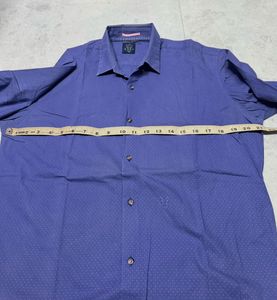 Rare Rabbit Men's Blue Patterned Dress Shirt