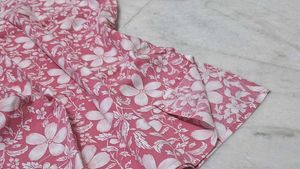 Pink Floral Print Kurta