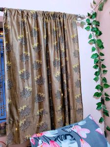 Stylish Leaf Print Curtains