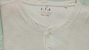 Men's White Henley T-Shirt
