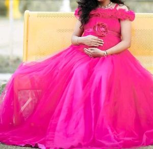 Elegant Pink Maternity Gown